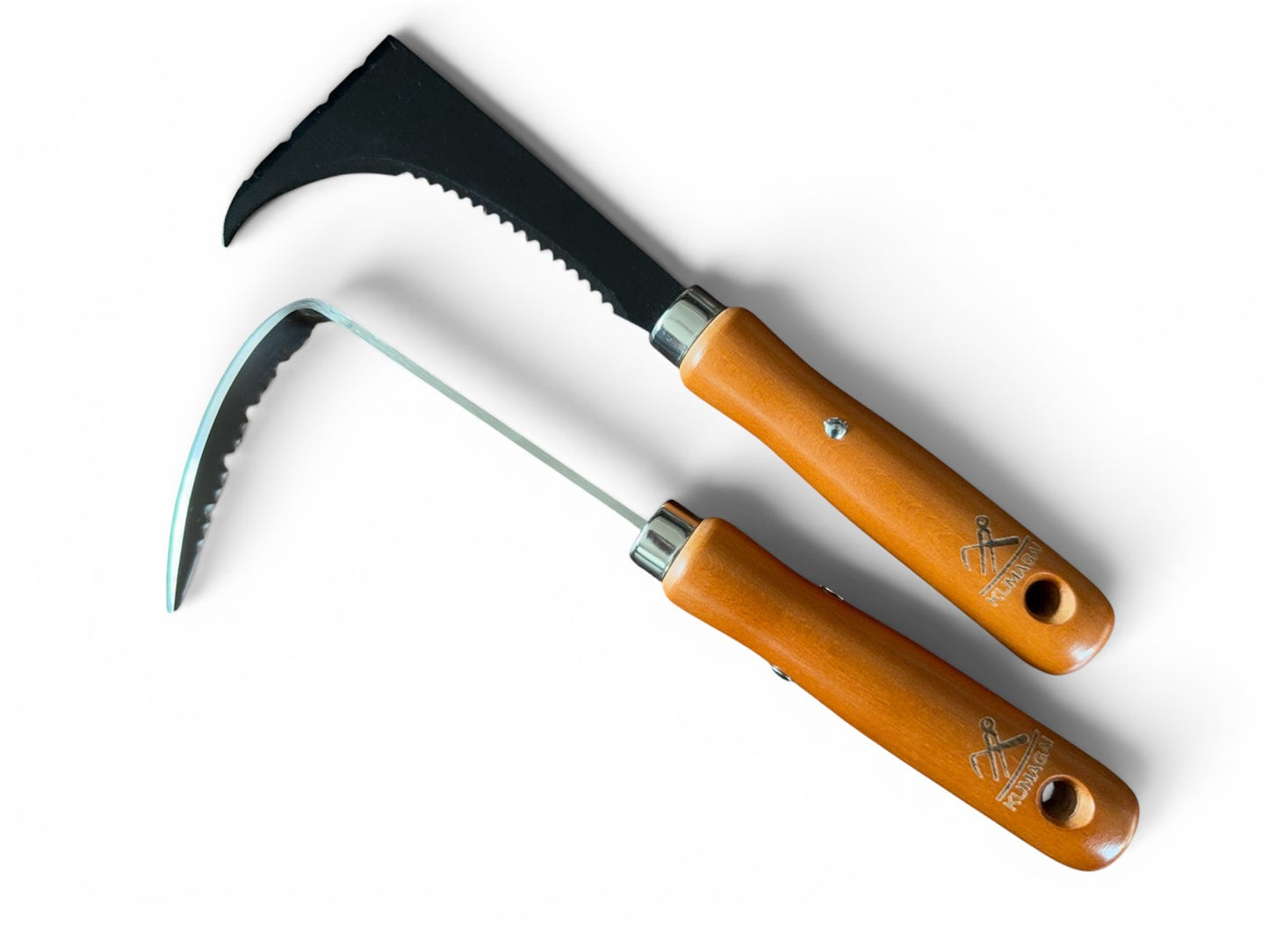 Stainless Steel Hooked Weeding Sickle (Right-Handed) & Standard Groove Cutter Set